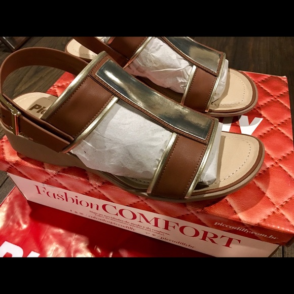 Piccadilly Comfort Tech Double T-Bar Sandals Sz 7 - Picture 7 of 9